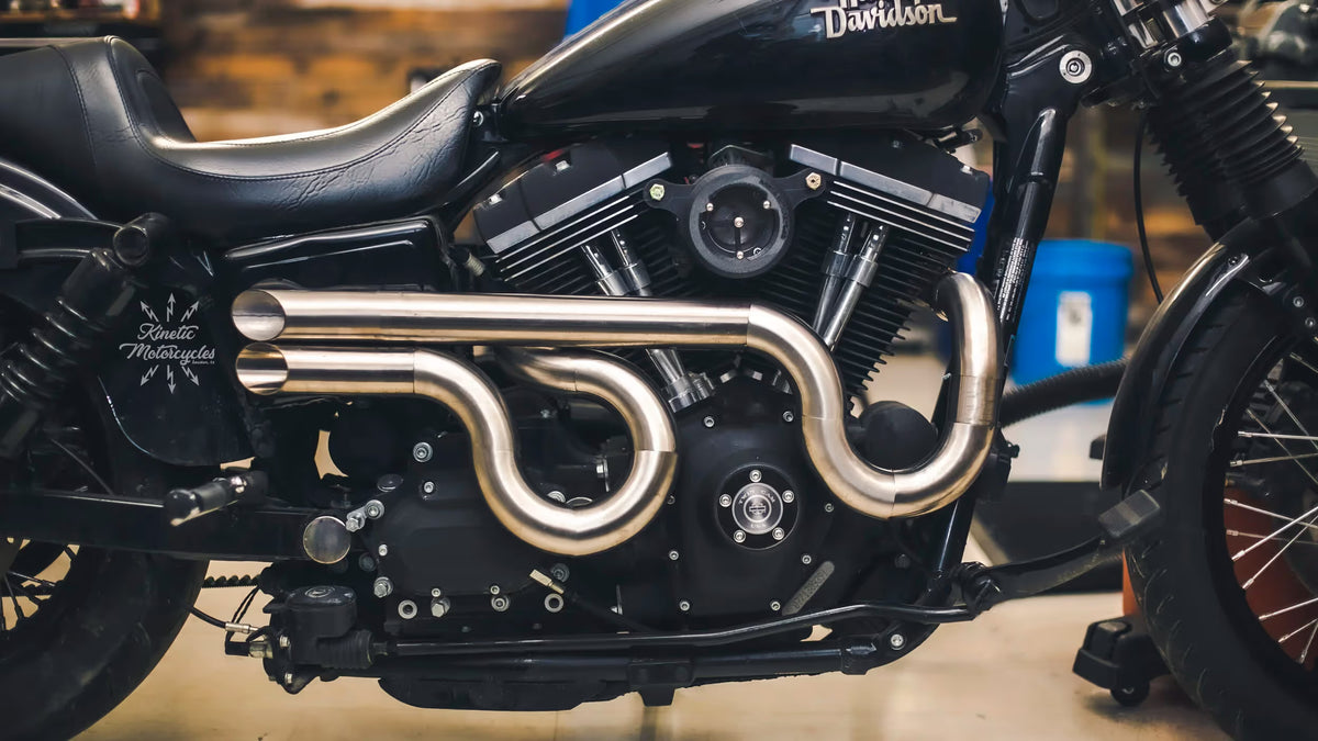 540 Laterals 2‑Into‑2 Custom Exhaust System for Harley-Davidson Dyna