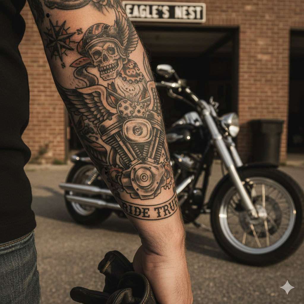 Exploring Motorcycle Tattoos: What They Mean to Bikers
