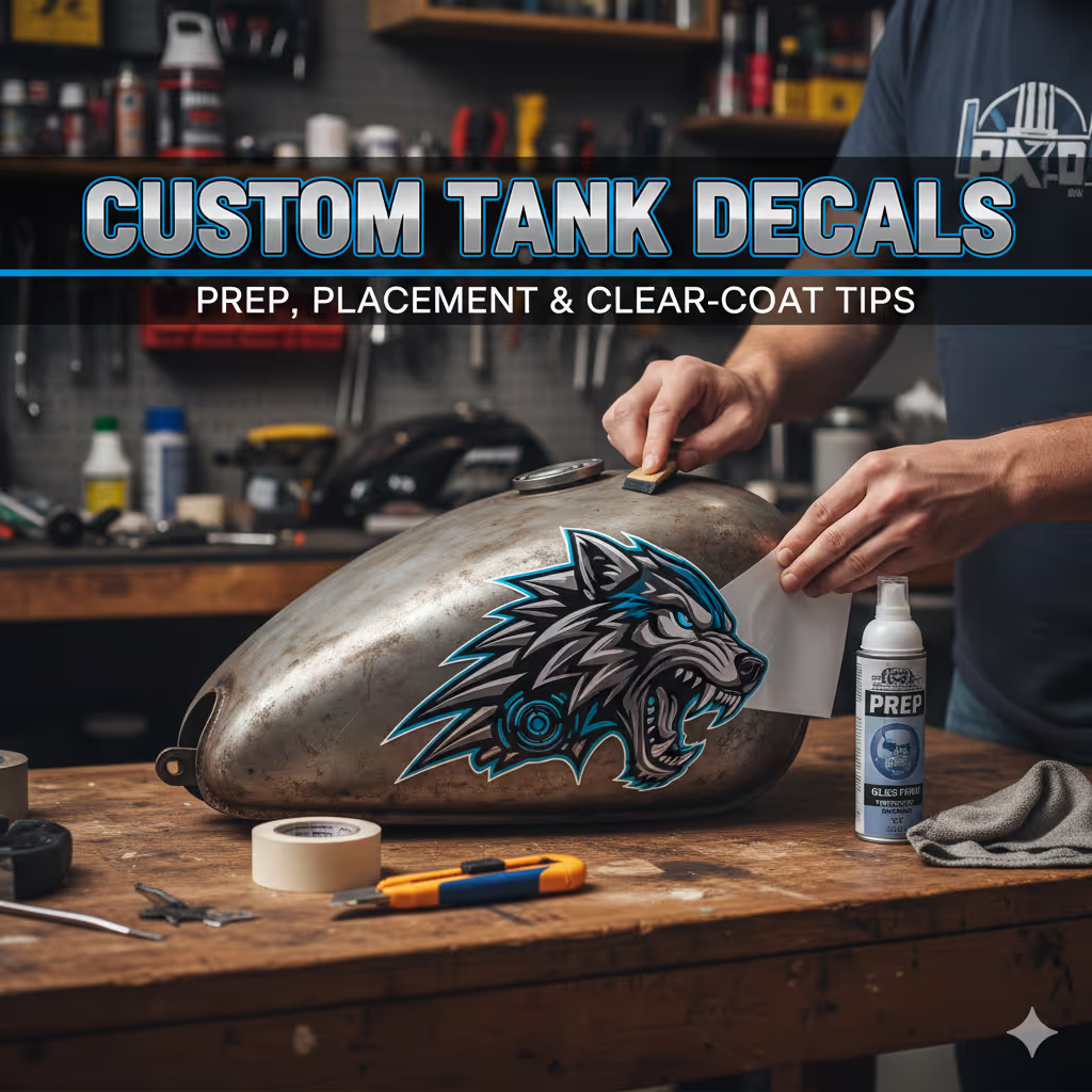 Custom Tank Decals: Prep, Placement & Clear-Coat Tips