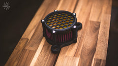 Hive – Carbon-Fiber Air Cleaner Assembly with Interchangeable Lens for Harley-Davidson Sportster Intake Systems
