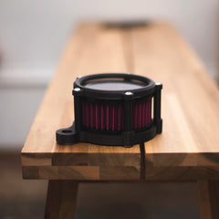 Aperture – DSLR-Style Carbon-Fiber Air Cleaner with Swappable Lens for Harley-Davidson Sportster Intake Systems