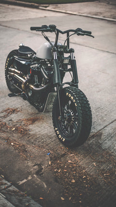 ProjectARM: Glass Beam LED Headlight with Carbon Fiber Arm for Harley-Davidson Sportster