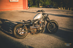 ProjectARM: Glass Beam LED Headlight with Carbon Fiber Arm for Harley-Davidson Sportster
