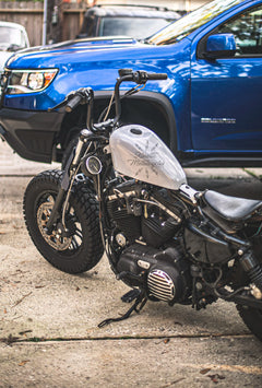 510’s Handlebars – One-Piece, 510° Flowing Bends with CNC Notch for Harley Sportster
