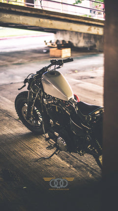 Low Tracker – CNC Notched Tracker Style Motorcycle Handlebars for Harley-Davidson Sportster