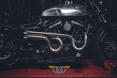 540° Laterals Flat Track–Style Performance Exhaust for Harley-Davidson Sportster (1986–2022+)