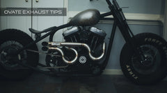 540° Laterals Flat Track–Style Performance Exhaust for Harley-Davidson Sportster (1986–2022+)
