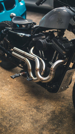 540R Laterals Rearset 2-Into-2 Exhaust for Harley-Davidson Sportster (1986–2022+)