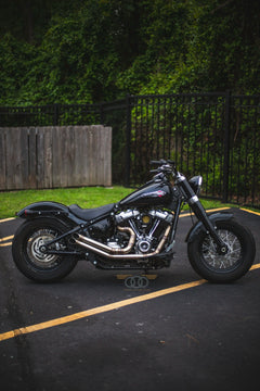 Slant TIG-Welded 304 Stainless Steel 2-2 Exhaust for M8 Harley Softail