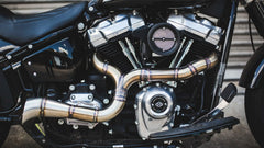 FUSE TIG-Welded 304 Stainless Steel 2-Into-1 Custom Exhaust for M8 Harley Softail