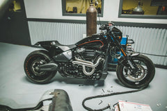 107 Coil TIG-Welded 304 Stainless Steel 2-Into-1 Exhaust for M8 Harley Softail