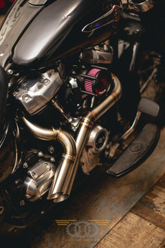 TILT TIG-Welded 304 Stainless Steel 2-2 Exhaust for M8 Harley Softail