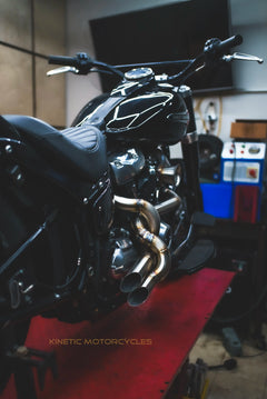TWIST TIG-Welded 304 Stainless Steel 2-2 Exhaust for M8 Harley Softail