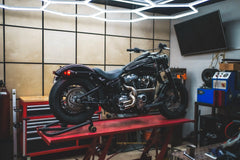 TWIST TIG-Welded 304 Stainless Steel 2-2 Exhaust for M8 Harley Softail