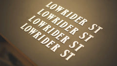 Lowrider ST Tire Lettering for Harley-Davidson Softail | Handwritten Urethane Decals
