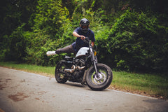 Handwritten Urethane Tire Lettering – Vintage Custom Look for Harley-Davidson Softail
