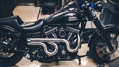 540 Laterals 2‑Into‑2 Custom Exhaust System for Harley-Davidson Dyna