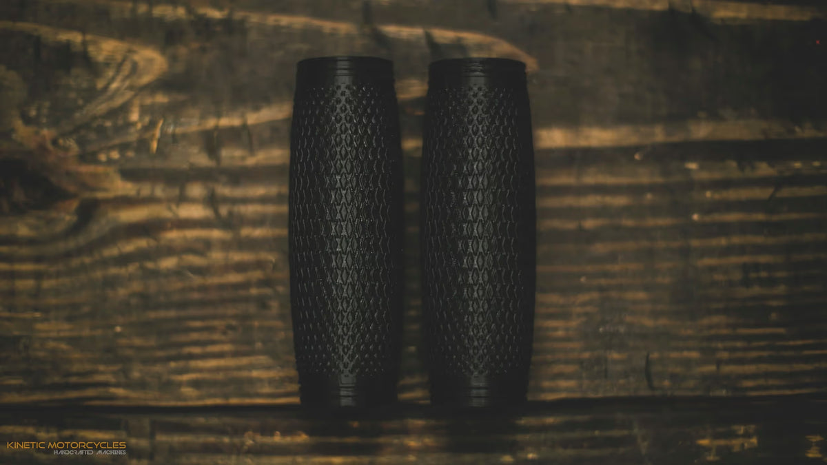Wide Knurl Motorcycle Grips | Non-Rubber Durable