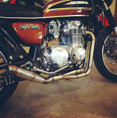 CB 421 Exhaust System – Custom Stainless Steel 4-1 for CB Motorcycles