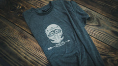 Santa Muerte Open Face Tee | Washed Grey