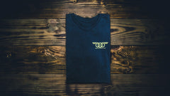 Kinetic Motorcycles Logo Shirt | Navy & Gold
