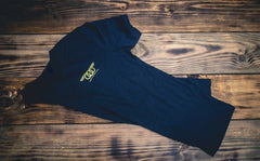 Kinetic Motorcycles Logo Shirt | Navy & Gold