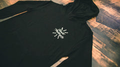 Retro Arrows T-Shirt Hoodie – Metallic Logo
