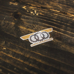 Brushed Aluminum Logo Sticker