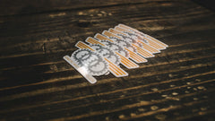Brushed Aluminum Logo Sticker