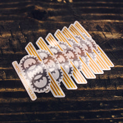 Brushed Aluminum Logo Sticker