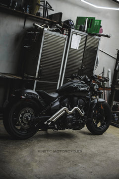 RIDGE 2-INTO-1 FULL CUSTOM EXHAUST SYSTEM FOR INDIAN SCOUT MODELS